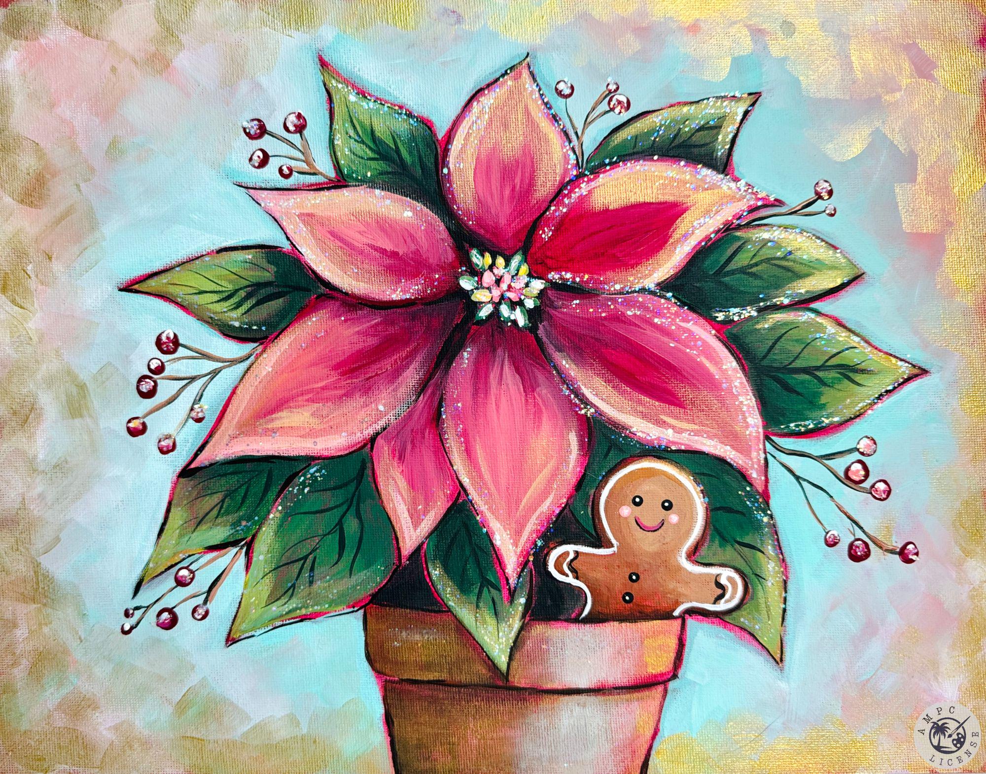 NEW - Under The Poinsettia Painting Kit