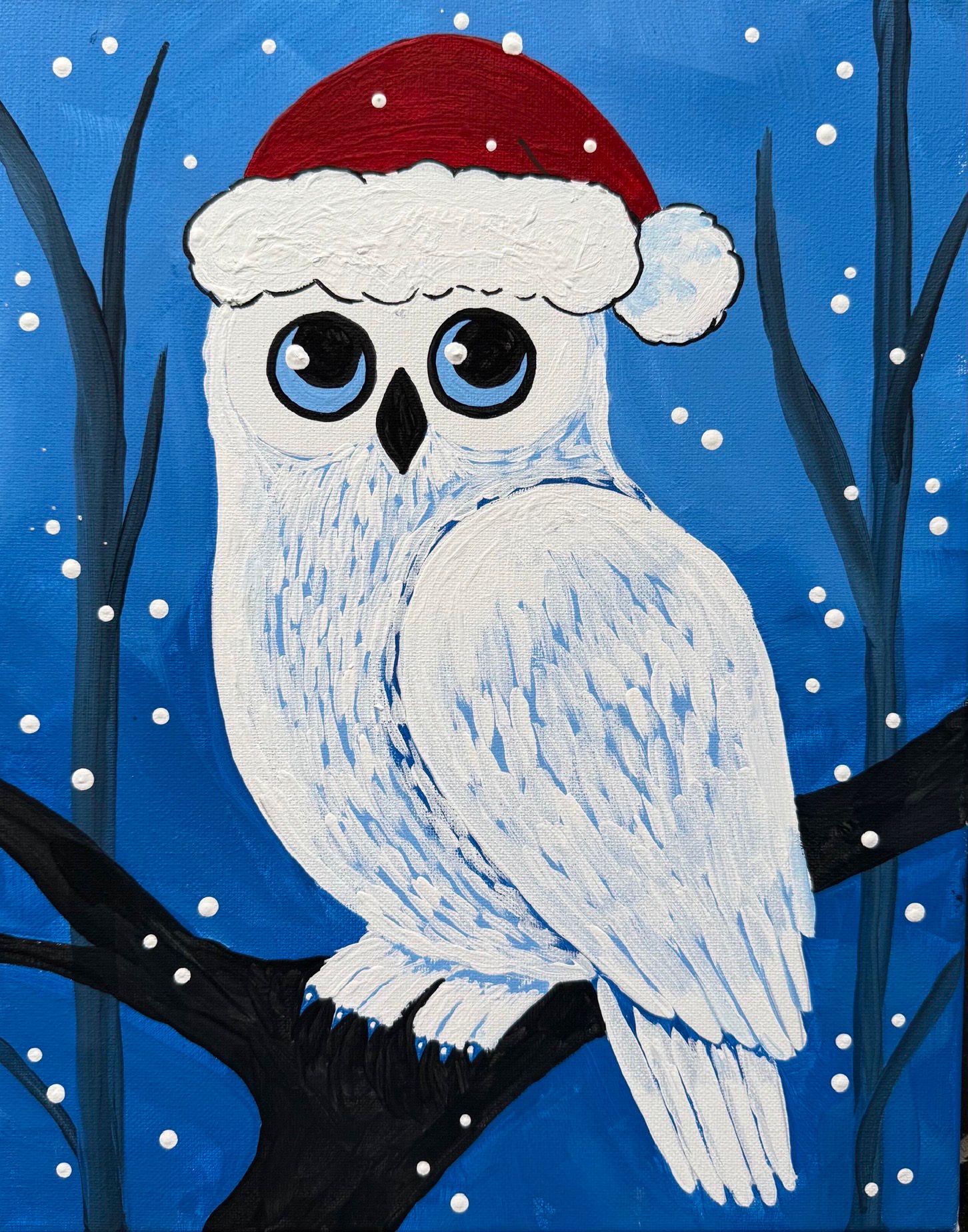 NEW - Winter Hoot Santa Hat Painting Kit