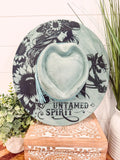 NEW - Untamed Spirit Heart Shaped Crown Engraved Cowgirl Hat