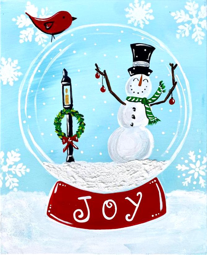 NEW - Snowman Globe Painting Kit