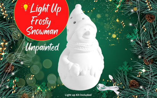 Ceramic Light Up Holiday Christmas Frosty Snowman