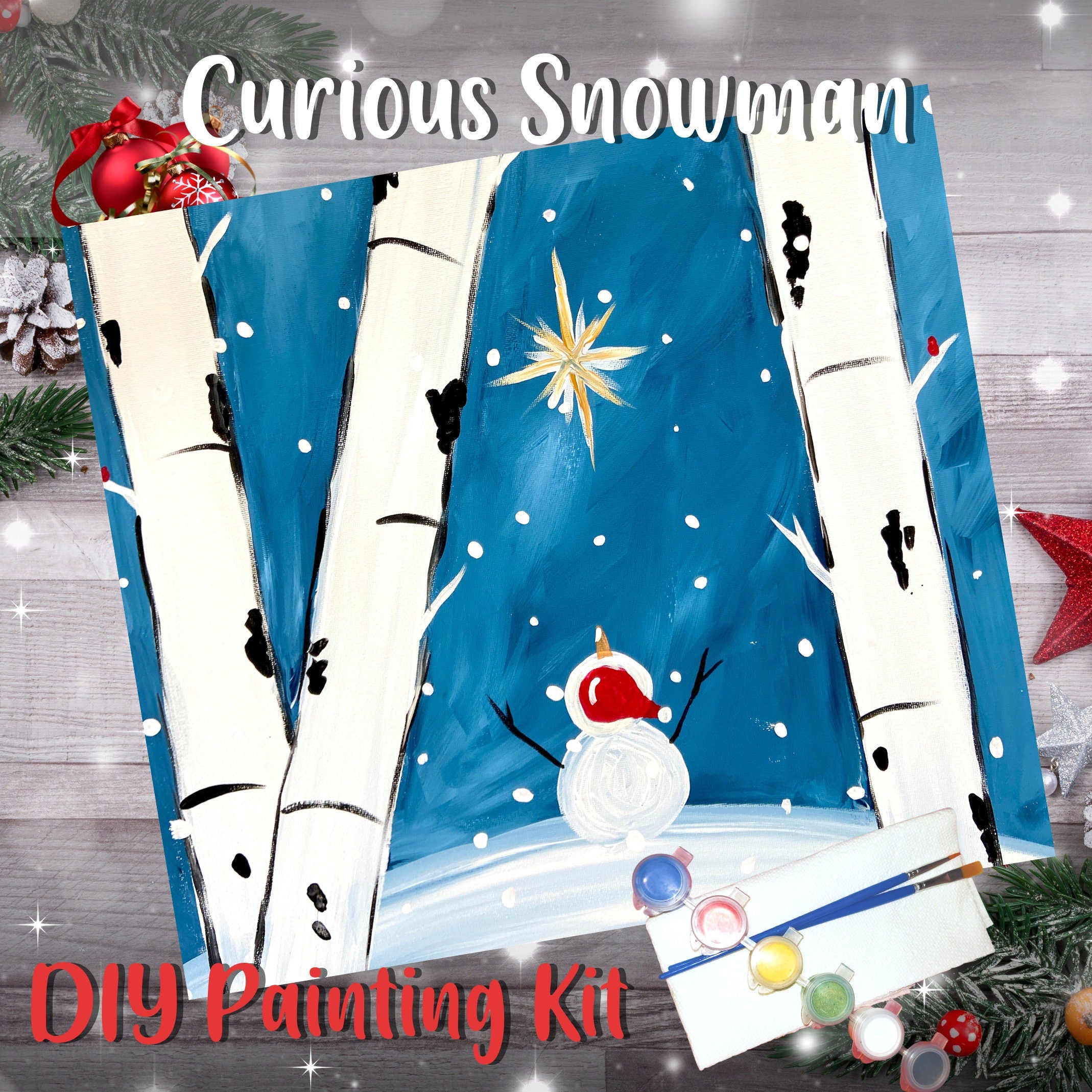 Curious Snowman Painting Kit