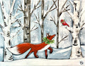 NEW - Christmas Fox and Friends Painting Kit