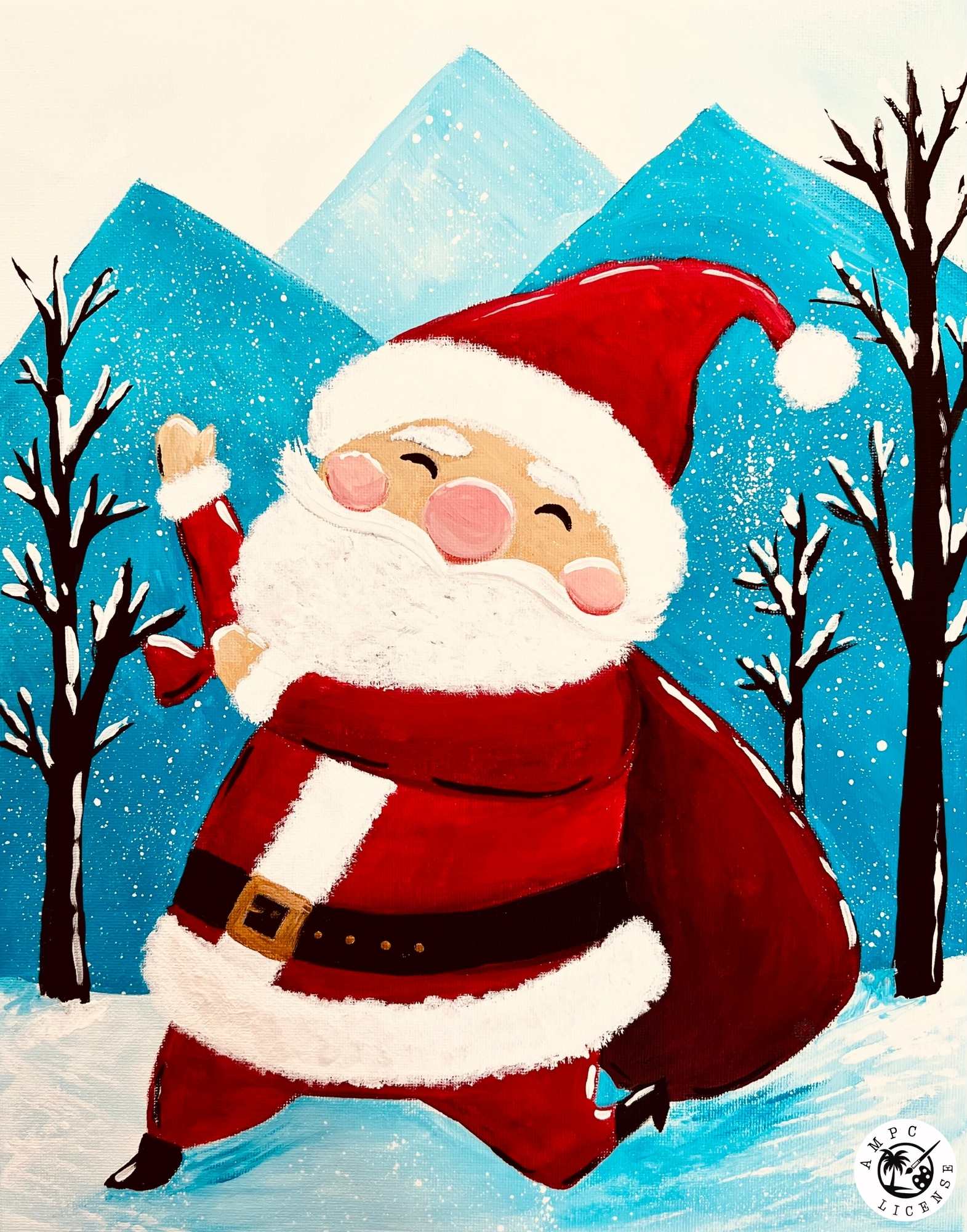 NEW - Dashing Santa Painting Kit
