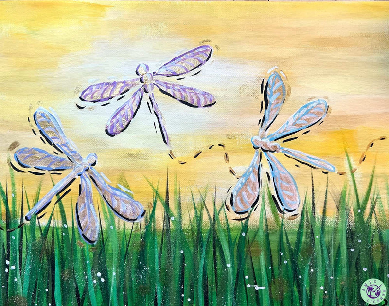 Dragonflies at Sunrise