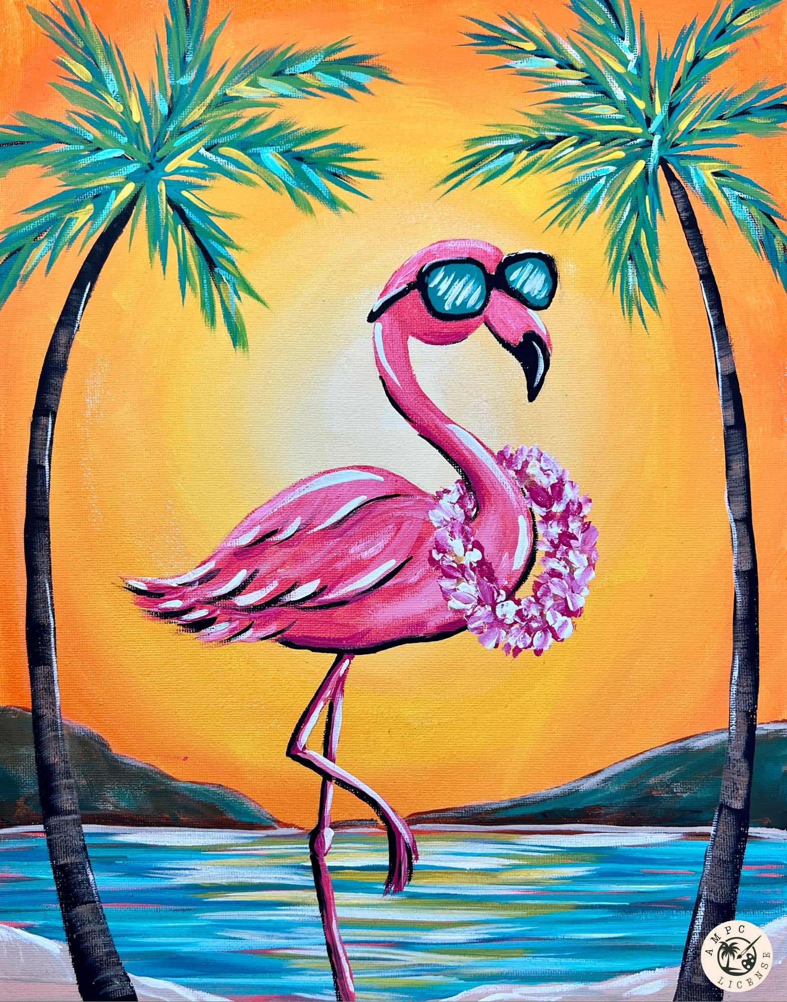 NEW - Flamingo Frolic Painting Kit