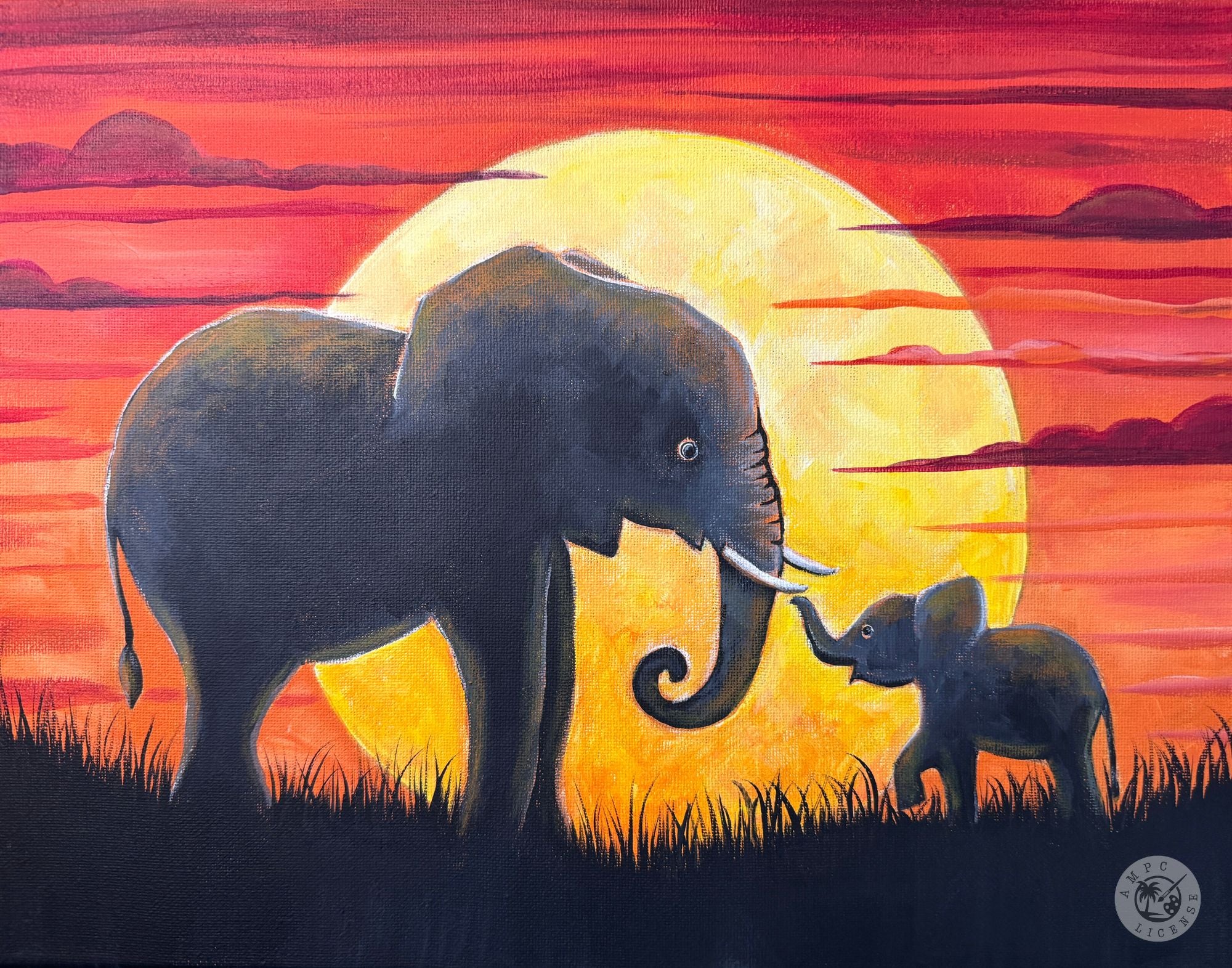 NEW - Mama and Me Elephants Painting Kit
