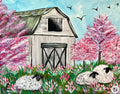 NEW - Spring Barn with Sheep Painting Kit