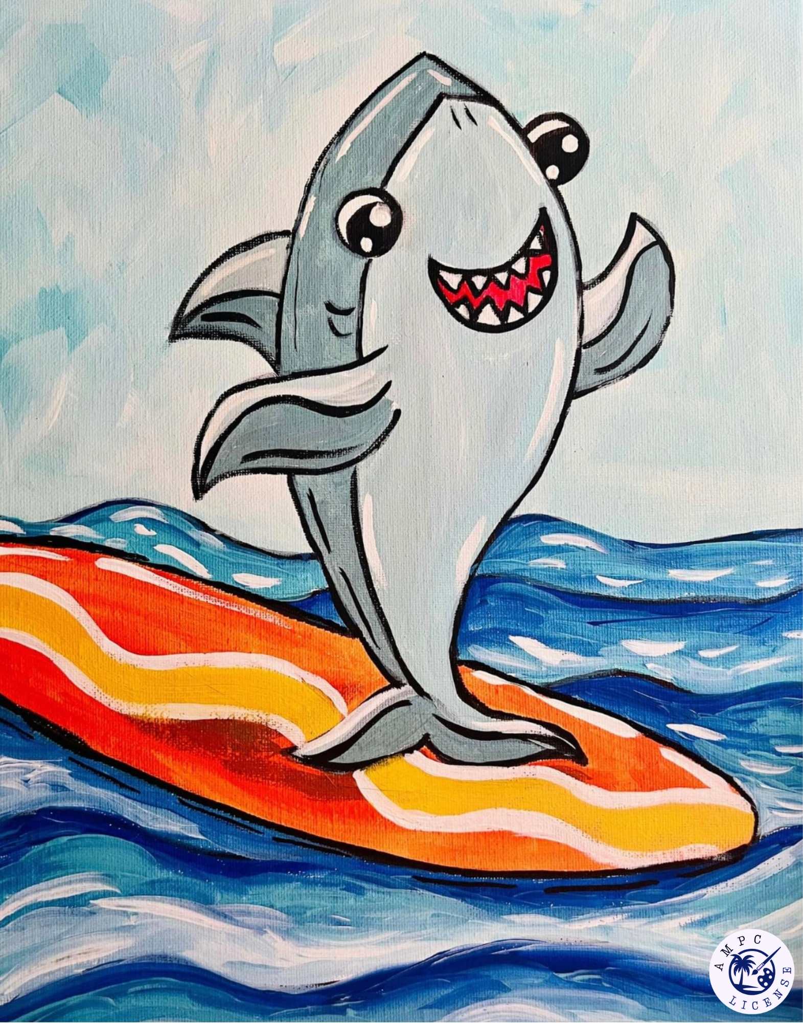 NEW - Surfing Shark Painting Kit