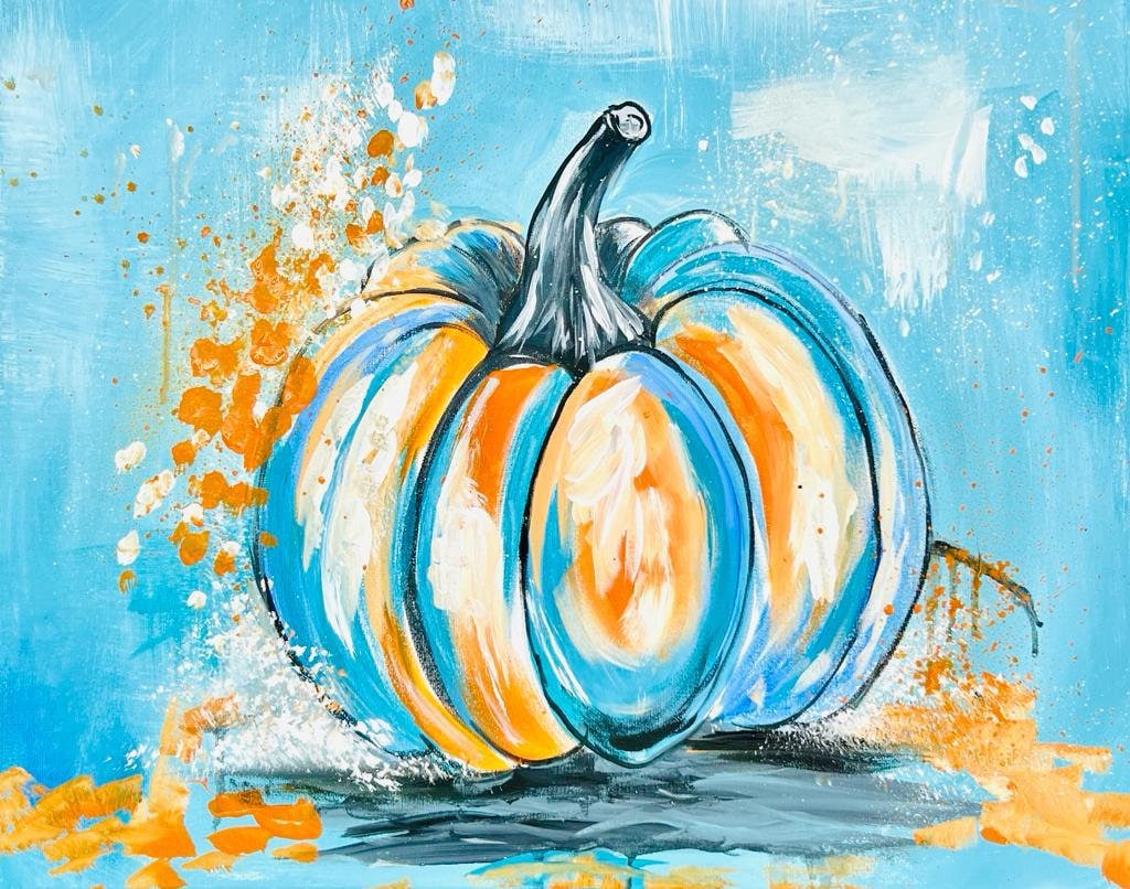 NEW - Harvest Blue Pumpkin Painting Kit