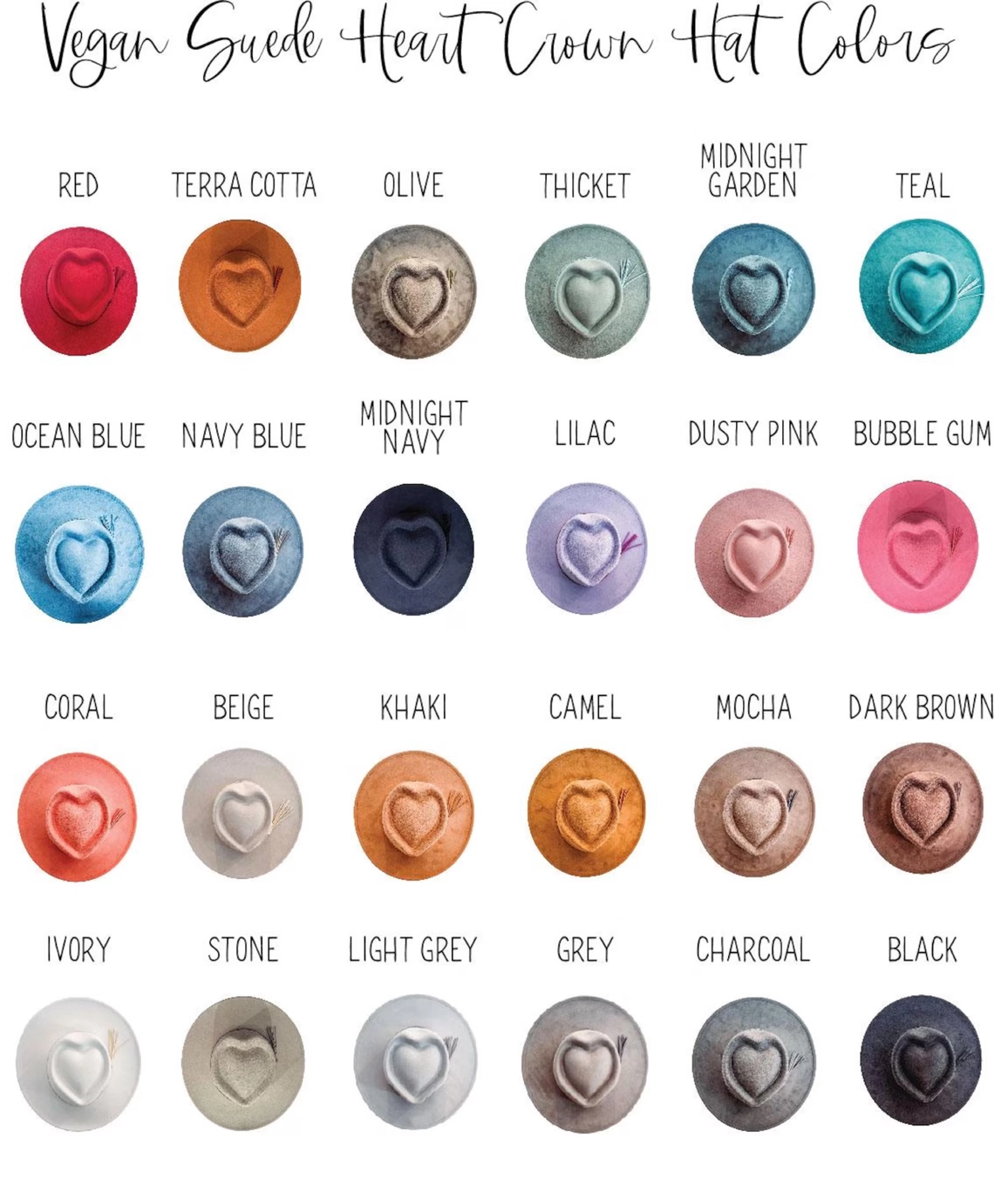 NEW - Untamed Spirit Heart Shaped Crown Engraved Cowgirl Hat