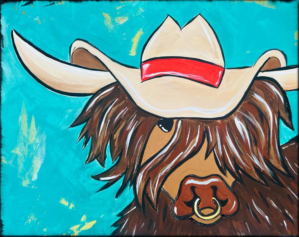 NEW - Cowboy Highlander Cow Painting Kit