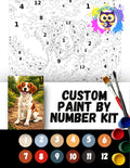 NEW Custom Pets Paint By Number Art Kit - Paint Your Own - Canvas Painting - Paint & Sip - Paint Party - DIY Paint Kit